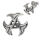 Silver ear studs Biohazard