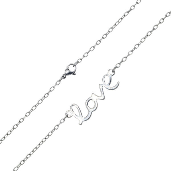 Edelstahlkette mit Schriftzug " love " - Ähnliches Modell siehe 11865-0
