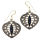 Bronzeohrringe Herz onyx
