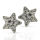 925 Sterling Silberohrstecker - Glitzerstern mit Cubic Zirkonia