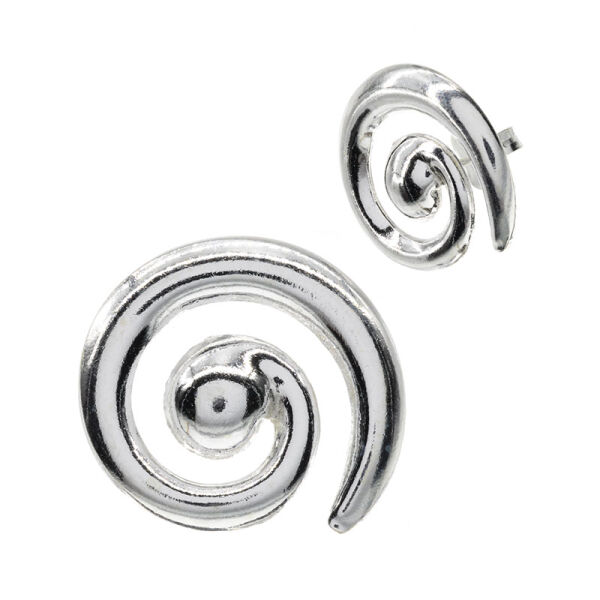 925 Sterling Silver Spiral Stud Earrings