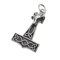 Edelstahlanhänger – Thors Hammer Widder mit Ringöse
