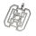 Stainless steel pendant - ornament square