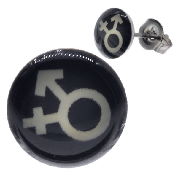 Edelstahlstecker - Zeichen für Männlich/Weiblich