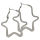 Stainless Steel Hoop Earrings – Star-Shaped Hoops with Rounded Corners, 40 mm