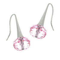 Edelstahlohrringe mit Stein "Rosa"
