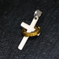 Edelstahlanhänger - Kreuz mit Ring"Spiritu"