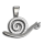 Stainless Steel Pendant - Snail with Snail Shell and...