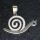 Stainless Steel Pendant - Snail with Snail Shell and Stones - Steel