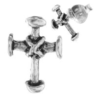 Silberohrstecker - Kreuz