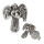 Silver Stud Earrings - Angel