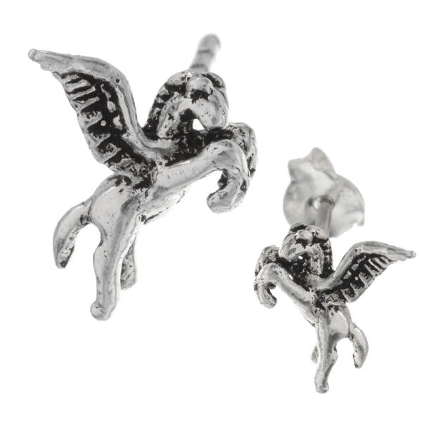 Silberohrstecker - Pegasus / geflügeltes Pferd
