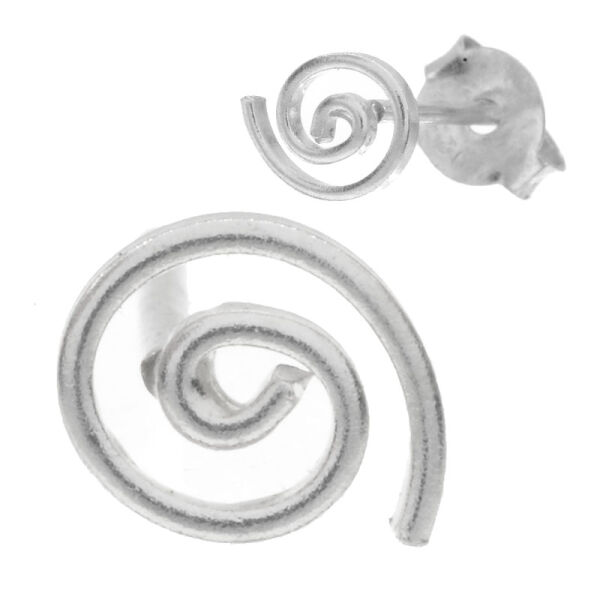 Silberohrstecker - Spirale
