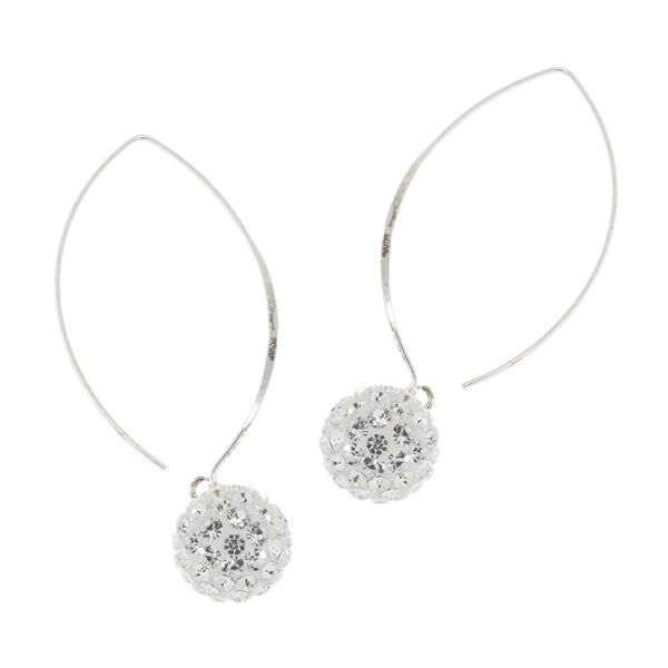 Silver Earrings - Glitter Ball