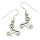925 Sterling Silver Drop Earrings – Open Triskele with Sweeping Curves