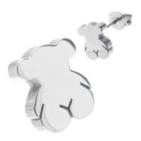 Stainless Steel Ear Studs - Teddy Bear