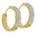 Edelstahlklappcreolen mit Cubik Zirkonia "Gold"