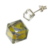Ohrstecker 925er Sterling Silber- Würfel schillernd