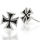 Stud earrings 925 Sterling silver- Iron cross