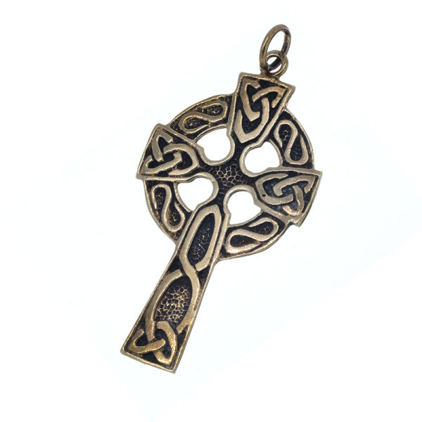 Bronzeanhänger Kelten Kreuz mit Keltischem Knoten