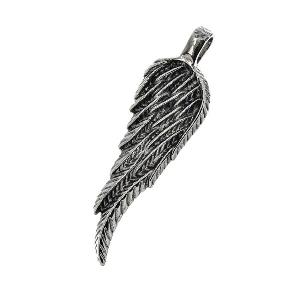 Stainless Steel Pendant – Long Xomor Angel Wing