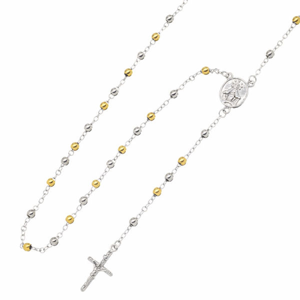 4 mm Rosenkranz - poliert - bicolor