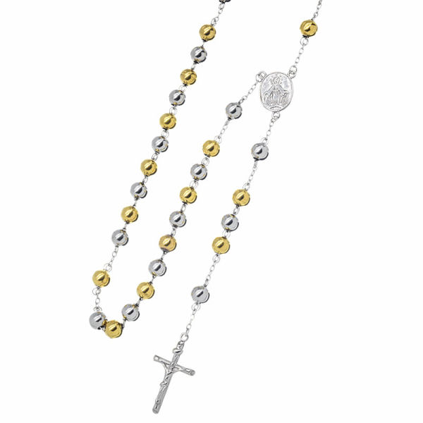 8 mm Rosenkranz - poliert - bicolor