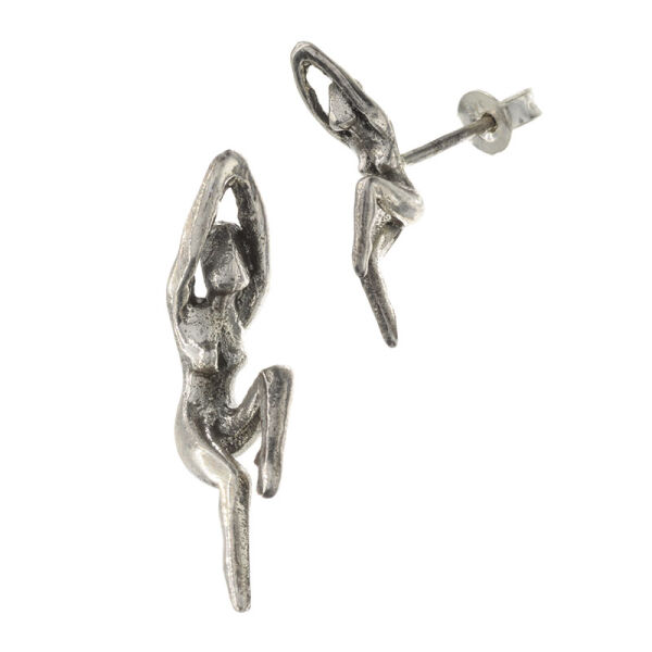 Silver Stud Earrings - Fitness