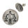 Silver Stud Earrings - Archangel Michael with Scales
