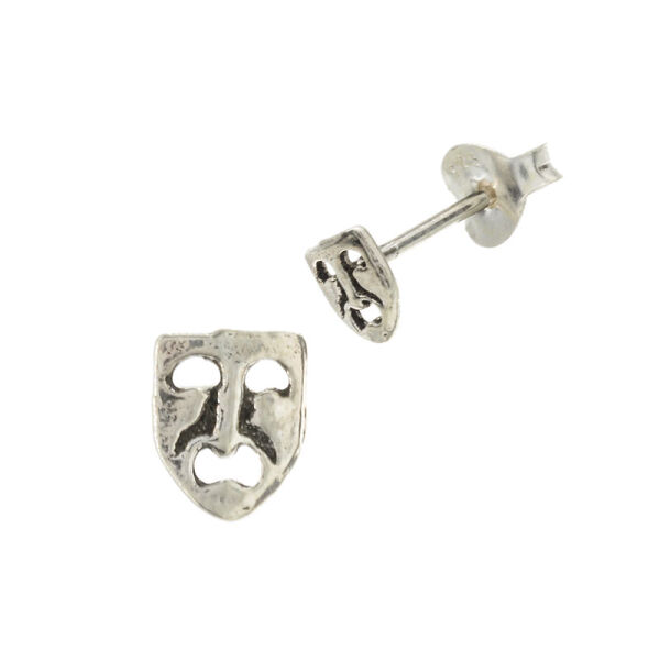 Silver Ear Studs - Mask