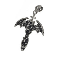 Edelstahlanhänger - Totenkopf mit...