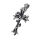 Stainless Steel Pendant – Fleur-de-Lis Cross with Snake