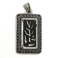 Edelstahlanhänger - Dogtag mit Muster