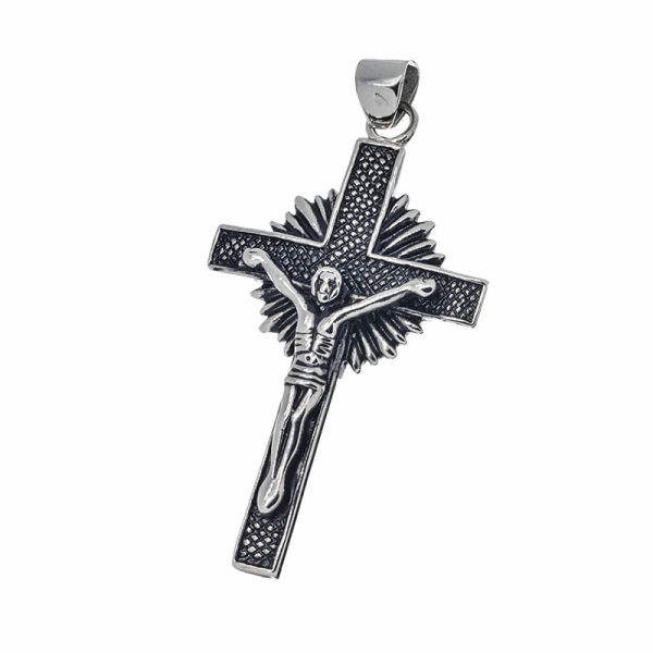 Edelstahlanhänger - Christus am Kreuz "Kruzifix"