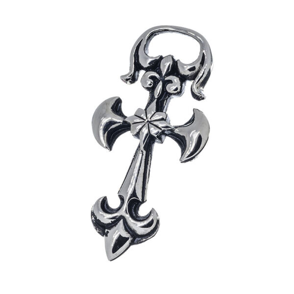 Stainless Steel Pendant – Ornamental Cross with Large Openings