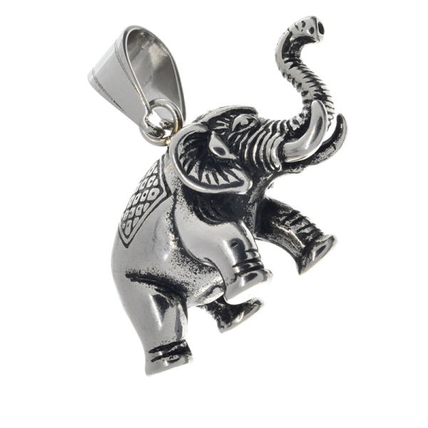 Edelstahlanhänger - Indischer Elefant