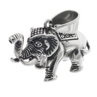 Edelstahlanhänger - Indischer Elefant