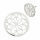Stud earrings in 925 sterling silver with ornament