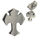 Edelstahlohrstecker Kreuz