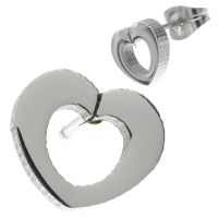 Edelstahlohrstecker - Herz