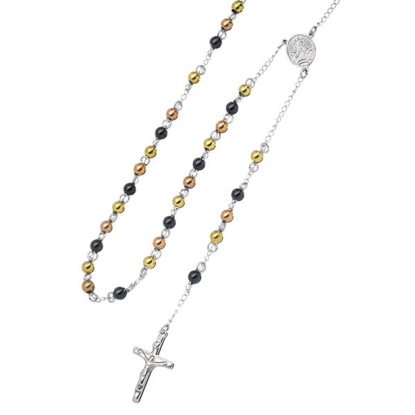 6 mm Rosenkranz - poliert - bicolor