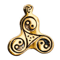 Bronzeanhänger - Triskele mit Yin und Yang