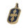 Bronzeanhänger - Dog Tag mit Kreuz