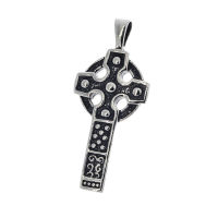 Edelstahlanhänger - Kelten Kreuz mit Keltischem Knoten
