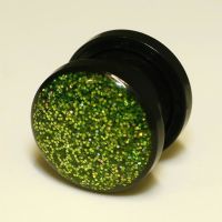Tunnel glitter 5-12 mm Grün