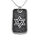 Edelstahlanhänger - Dogtag Davidstern