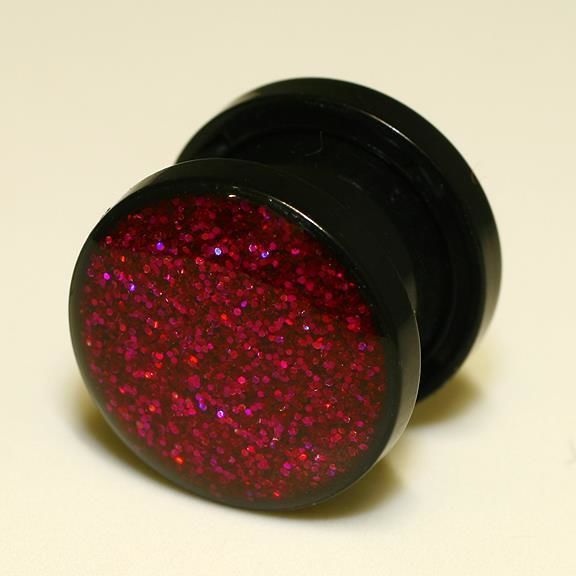 Tunnel glitter 5-12 mm Rosa