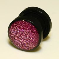 Tunnel glitter 5-12 mm Pink