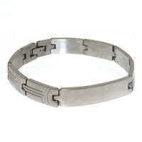 Edelstahlarmband mit Gravurplatte