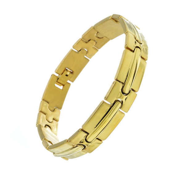 Edelstahlarmband mit goldener PVD-Beschichtung